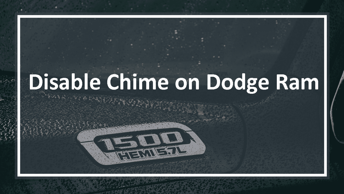 How to disable seat belt alarm in Dodge Ram
