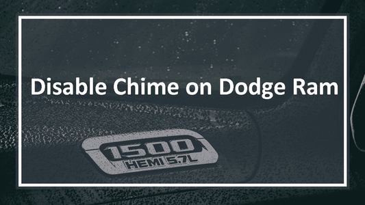 How to disable seat belt alarm in Dodge Ram