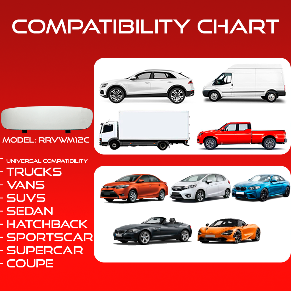 Model: RRVW339 Frameless type Blind Spot Rearview Mirrors