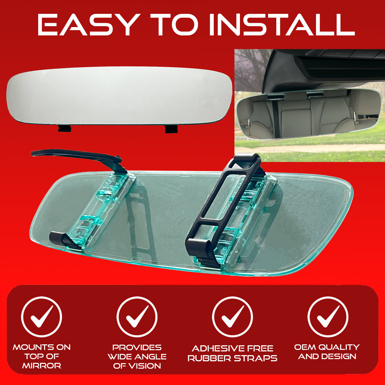 Model: RRVW339 Frameless type Blind Spot Rearview Mirrors