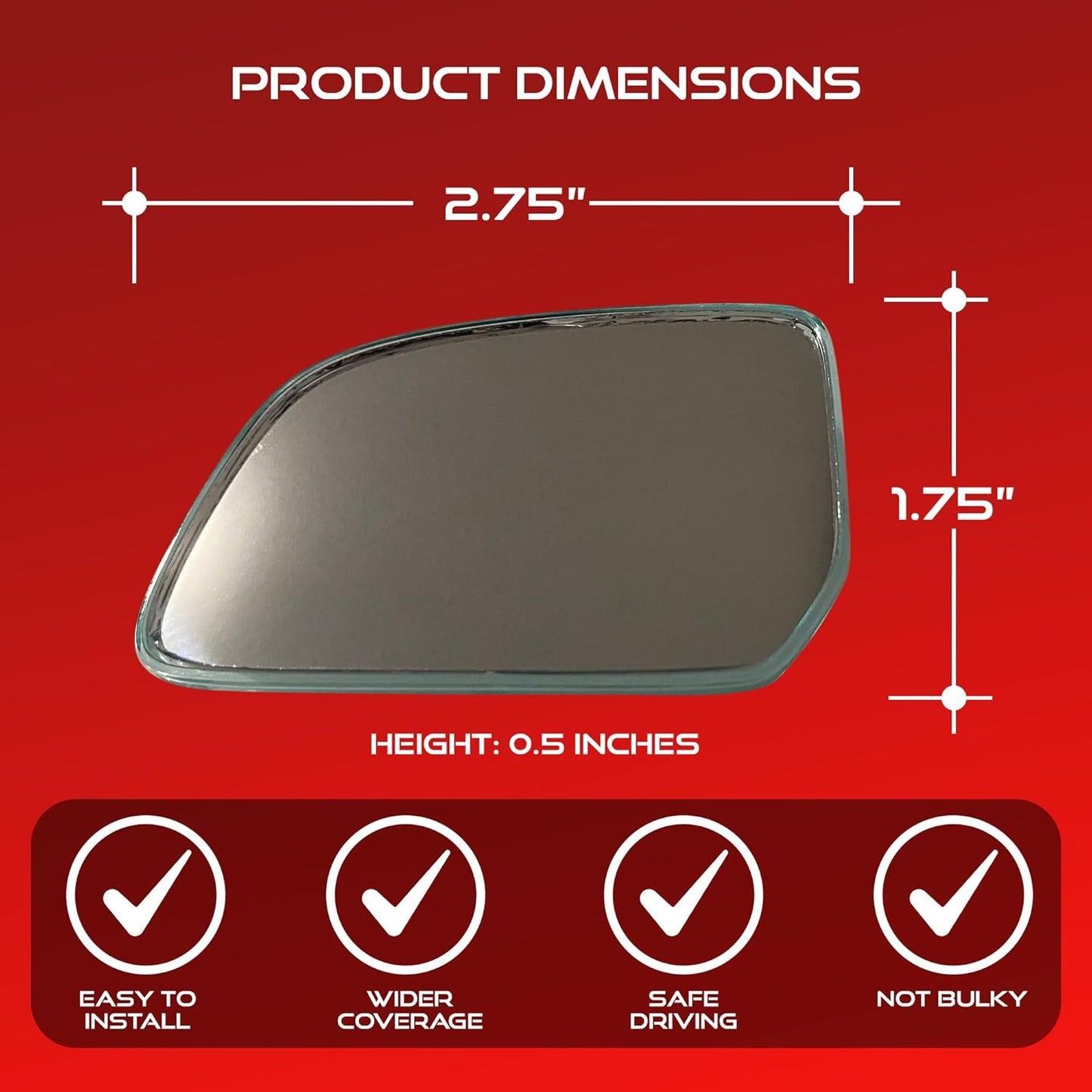 Model: OEM202 Frameless OEM like Blind Spot Mirrors
