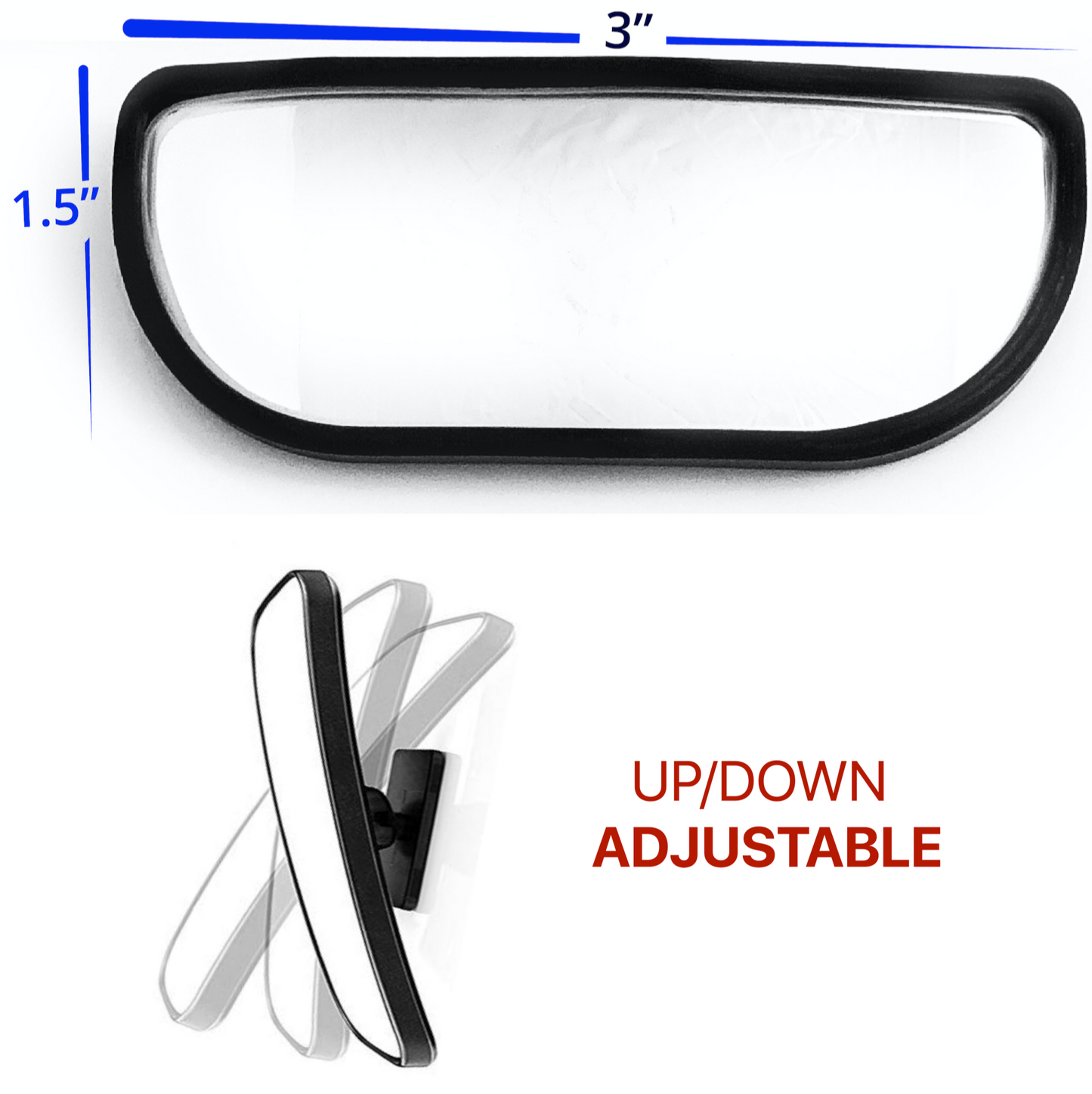 Model: NBSM-066 Semi Rectangular Blind Spot Mirrors
